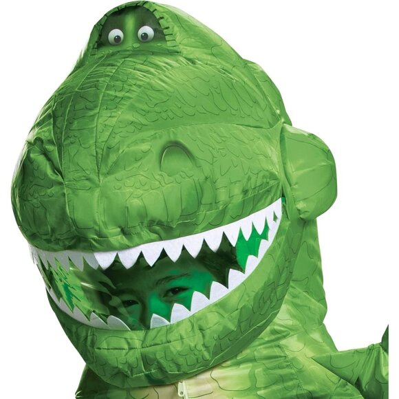 Toy Story Rex Kids Inflatable Costume NO GLOVES T-Rex Dinosaur Halloween Disguis - Picture 4 of 7